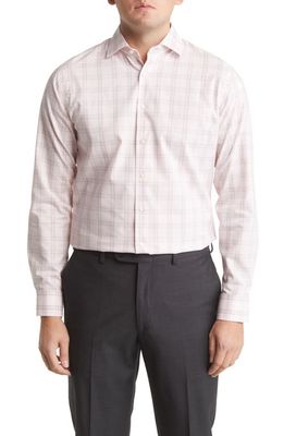 Nordstrom Trim Fit Non-Iron Dress Shirt in Pink Parfait Glenn Plaid