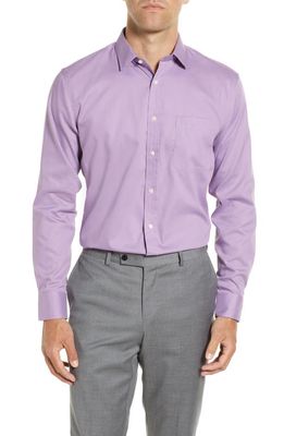 Nordstrom Trim Fit Non-Iron Dress Shirt in Purple Wave