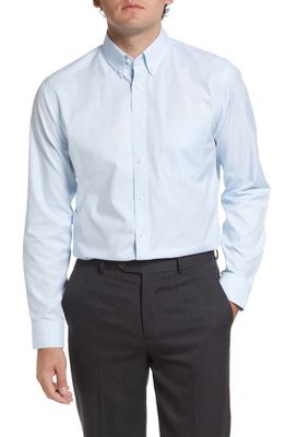 Nordstrom Trim Fit Non-Iron Royal Oxford Solid Button-Down Dress Shirt in Blue Azurite- White R Oxf