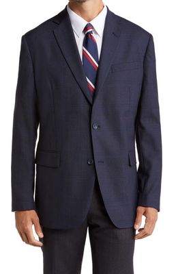 Nordstrom Trim Fit Sport Coat in Navy French Plaid