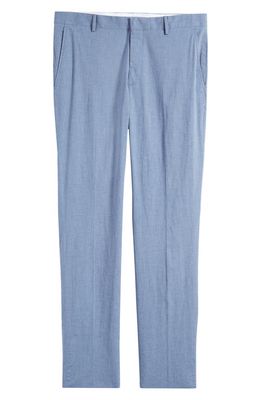 Nordstrom Trim Fit Stretch Cotton Trousers in Blue Mini Pinstripe
