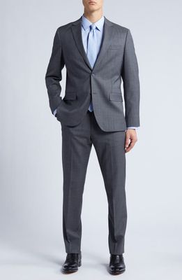 Nordstrom Trim Fit Stretch Wool Suit in Grey Lux Pinstripe