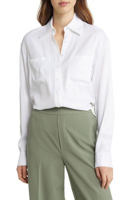 Nordstrom Twill Utility Shirt in White
