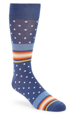 Nordstrom Ultra Soft Crew Socks in Blue Angelite Stripes