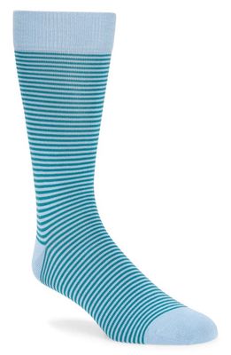 Nordstrom Ultra Soft Stripe Socks in Blue Falls- Teal