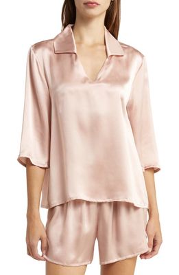 Nordstrom Washable Silk Short Pajamas in Pink Smoke