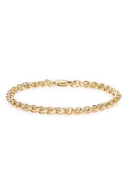Nordstrom Wheat Chain Bracelet in Gold