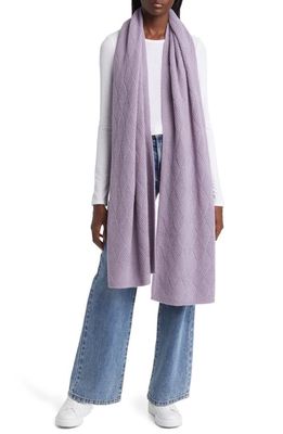 Nordstrom Wool & Recycled Cashmere Scarf in Purple Ash