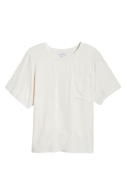 Nordstrom Woven Pocket T-Shirt in Ivory Pristine