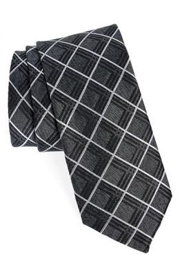 Nordstrom Yana Grid Silk Tie in Black