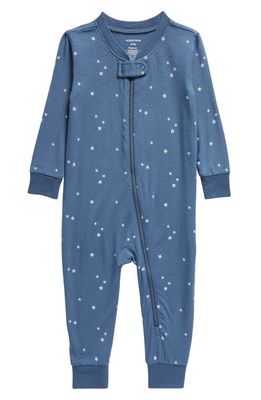 Nordstrom Zip-Up Pajama Romper in Navy Denim Sweet Stars
