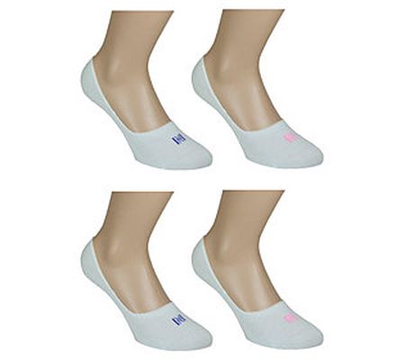 Norfolk Set of 4 Invisible Ladies' Liner Socks ith Heel Grips