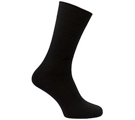 Norfolk Socks Men's Ribbed Cashmere Fashion Cre w Socks