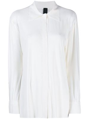 Norma Kamali concealed button shirt - White