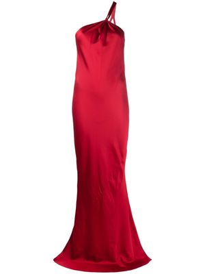 Norma Kamali cowl-back one-shoulder dress - Red