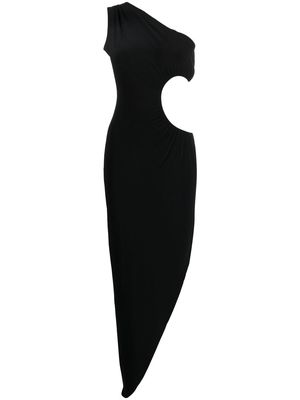 Norma Kamali cut-out detail one-shoulder dress - Black