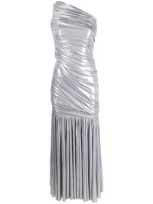 Norma Kamali Diana asymmetric ruched dress - Silver