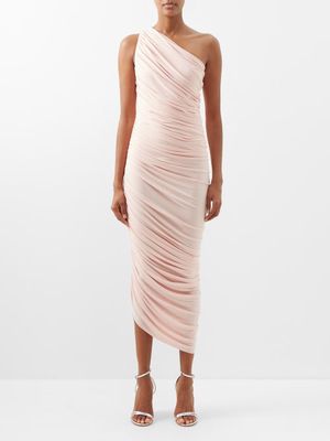 Norma Kamali - Diana One-shoulder Jersey Dress - Womens - Light Pink