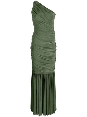 Norma Kamali Diana ruched fishtail gown - Green