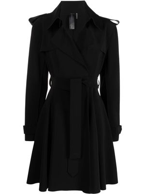 Norma Kamali flared belted coat - Black