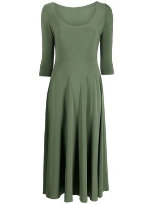 Norma Kamali flared skirt mid-length dress - Green
