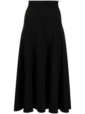 Norma Kamali Grace A-line midi skirt - Black