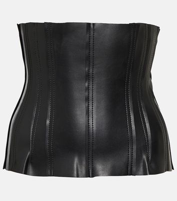 Norma Kamali Grace faux leather corset top