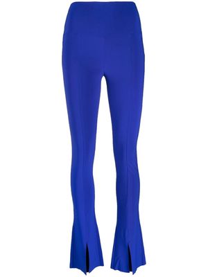 Norma Kamali high-waisted bootcut trousers - Blue