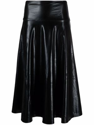 Norma Kamali long flared skirt - Black