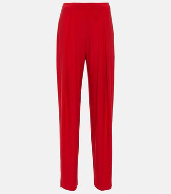 Norma Kamali Low-rise pleated tapered pants