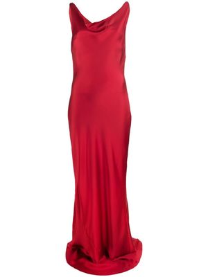 NORMA KAMALI Maria cowl-neck gown - Red