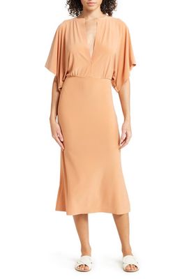 Norma Kamali Obie Cover-Up Dress in Salmon