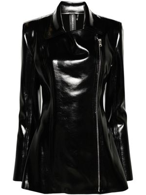 Norma Kamali Pickleball Gang patent jacket - Black