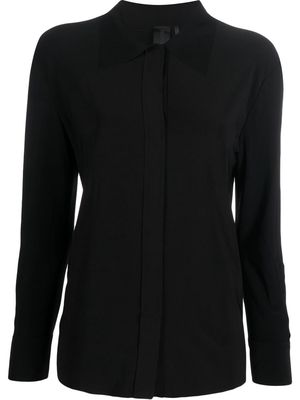 NORMA KAMALI plain long-sleeve shirt - Black