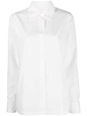 Norma Kamali pointed-collar long-sleeve shirt - White