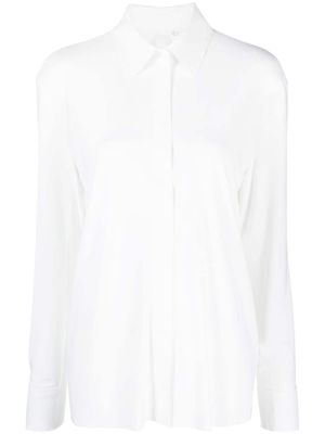 Norma Kamali pointed-collar slit-sleeves shirt - White