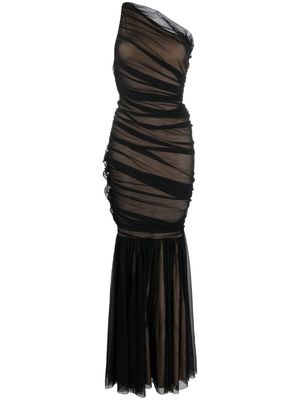 Norma Kamali ruched-bodice evening dress - Black