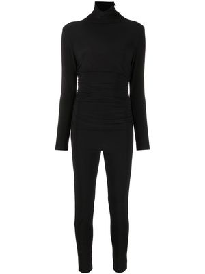 Norma Kamali ruched high-neck jumpsuit - Black