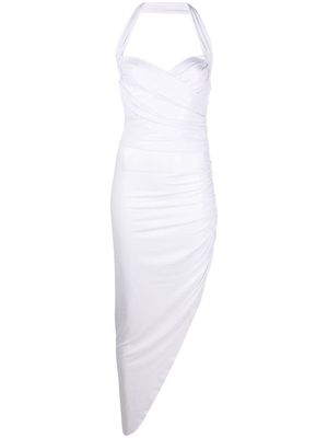 Norma Kamali ruched sleeveless maxi dress - White
