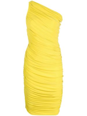 Norma Kamali ruched sleeveless midi dress - Yellow
