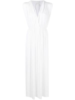 Norma Kamali sleeveless belted dress - White