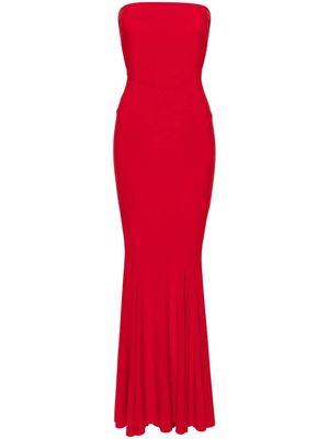 Norma Kamali strapless fishtail gown - Red