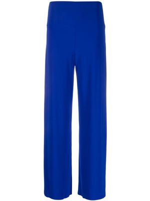 Norma Kamali stretch wide-leg trousers - Blue