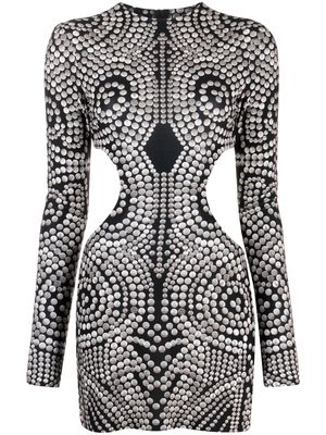 Norma Kamali stud-design cut-out dress - Neutrals