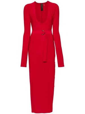 Norma Kamali U-neck maxi dress - Red