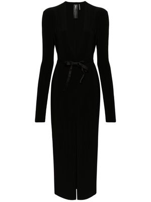 Norma Kamali V-neck belted maxi dress - Black