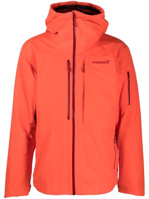 Norrøna Lofoten logo-embroidered jacket - Orange