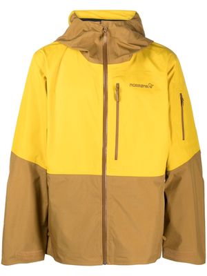 Norrøna Lofoten logo-embroidered jacket - Yellow