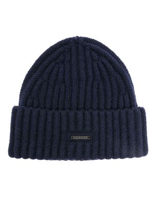 Norse Projects Hybrid ribbed-knit wool blend beanie - Blue