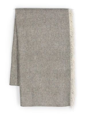 Norse Projects lambs wool fringed blanket - Grey